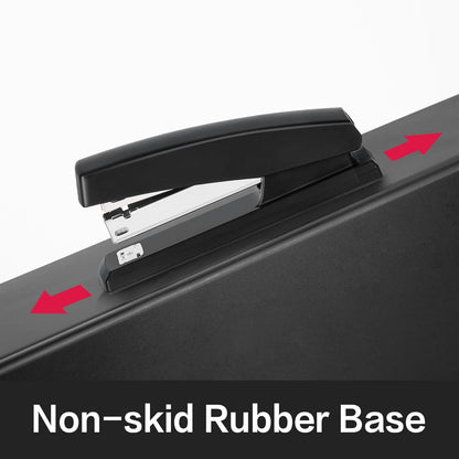 Deli Stapler, Desktop Stapler, 2 Pack, Office Stapler, 25 Sheet Capacity, Includes 2000 Staples and 2 Staple Removers, 2 Pack,Black