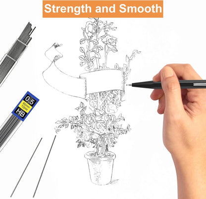 Morepack 0.5 mm Lead Refill, 840Pieces 0.5 Lead Refills for Mechanical Pencil,0.5 mm HB, Break Resistant Mechanical Pencil Refills,70 Tubes