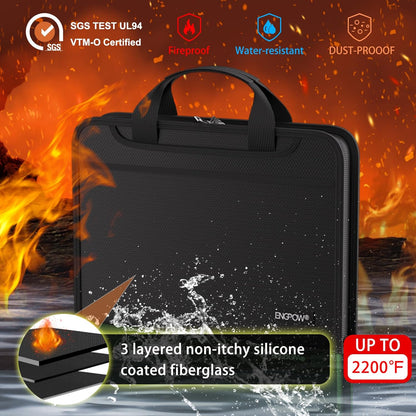 ENGPOW Accordion File Organizer,Fireproof Expanding File Folder with Multi Pockets,13 Colorful Pockets Document Organizer with Handle & Labels,Portable Home Travel Safe Storage for Letter A4 Files