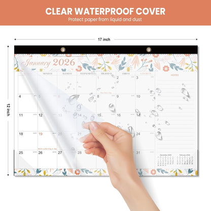 COMIX 12 Month Desk Calendar 2026 (Jan 2026–Dec 2026) – 17" x 12" Wall Calendar with to-Do List & Notes,2026 Calendar Monthly Planner for Home, School, or Office Organization
