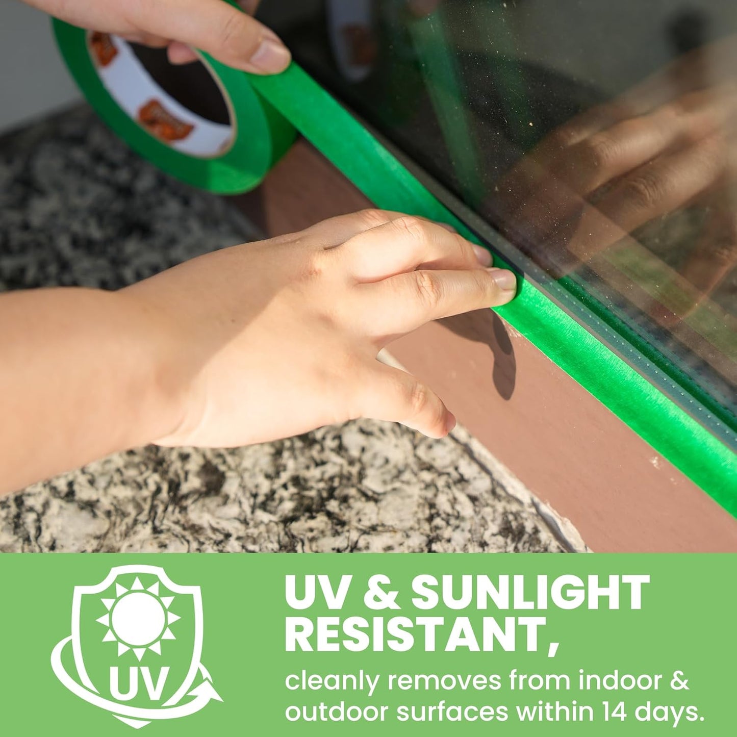 Green Painters Tape Multi-Surface Masking Tape 1.88 inch x 60 Yard, Indoor and Outdoor Painting Tape, Residue Free Easy Removal with Sharp Lines, Paint Tape for Walls, Auto, Home, 6Rolls