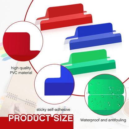 Gueevin 2 Inch Insertable Self Adhesive Tabs with Printable Inserts Clear Index Tabs Self Adhesive Colored Page Marker Repositionable Tag for Bible Divider Notebook File Folder Book Binder(100 Pieces)
