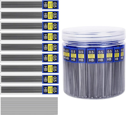 Morepack 0.5 mm Lead Refill, 840Pieces 0.5 Lead Refills for Mechanical Pencil,0.5 mm HB, Break Resistant Mechanical Pencil Refills,70 Tubes