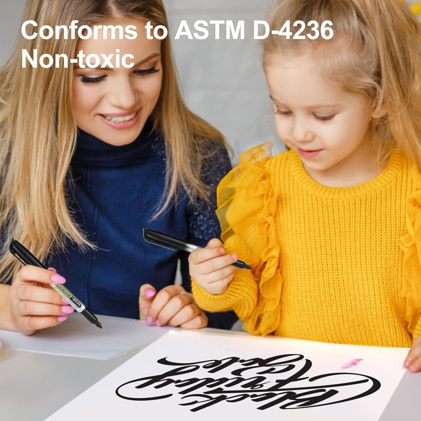 SFAIH Green Permanent Markers Bulk - 24 Pack, 1s Quick Dry, Fine Point Permanent Markers for Paper Plastic Glass Metal Wood, Waterproof, Kitchen Classroom Office, Doodling, Marking, Non-Fading