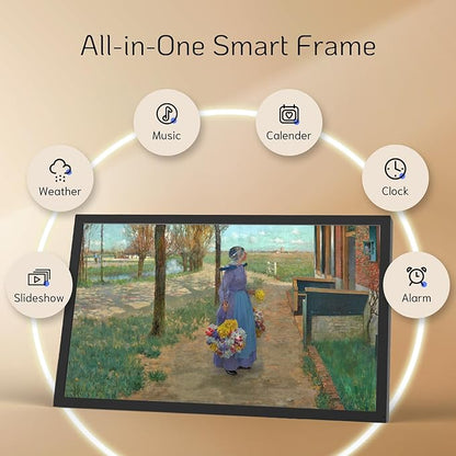NexFoto 32 Inch Digital Picture Frame 64GB, Extra Large Digital Photo Frame 1920x1080 IPS FHD, Remote Control, Easy to Share Photos/Videos via App/USB/Email, Gifts for Mom Christmas, Black