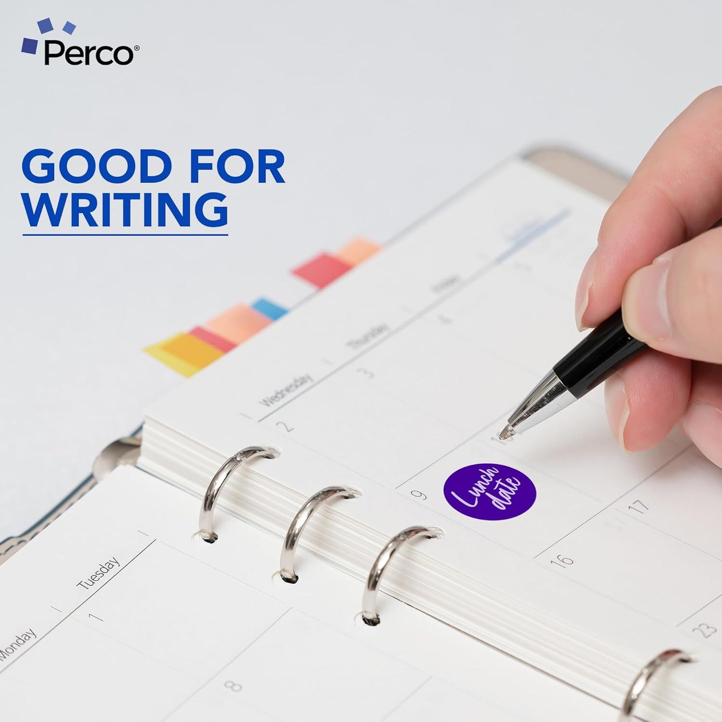 Perco Purple 1-Inch Round Circle Dot Sticker Labels with Easy Peel Perforation - 1,000 Labels per Roll - Strong Adhesion, Vibrant Colors for Organizing, Crafting & More - Made in USA