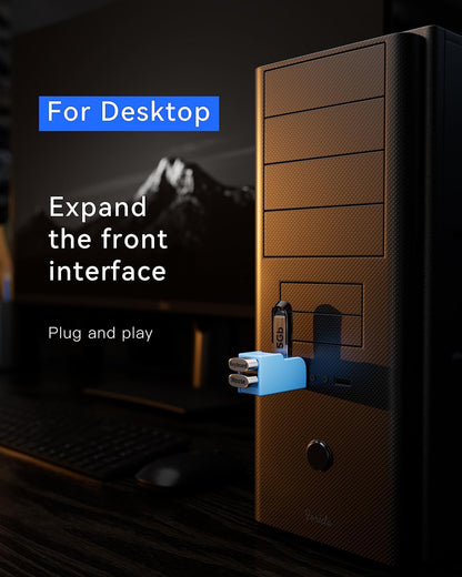 3 Ports USB 3.0 Adapter, USB Hub with 1 USB 3.0 and 2 USB 2.0 Port, Portable USB Port Splitter for Keyborad, Mobile Hard Disk, U Disk, Camera, Mouse,etc (Blue)