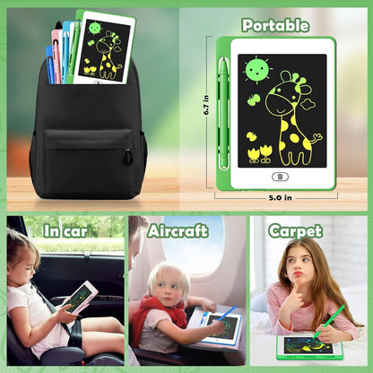 4 Pack LCD Writing Tablet for Kids, 6.5 Inch Colorful Doodle Board Drawing Tablet, Erasable Reusable Electronic Drawing Pads, Educational Learning Toys Birthday Gifts for Girls Boys Age 3 4 5 6 7 8