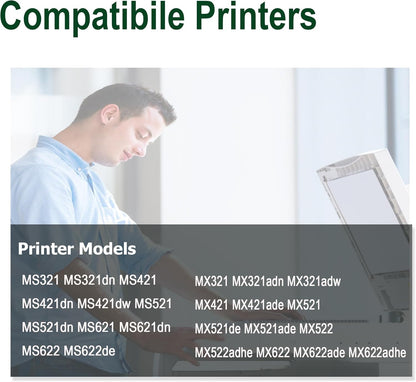 56F0Z00 Imaging Unit Replacement for Lexmark MS321 MS321dn MS421 MS421dw MS521dn MS621dn MX321 MX421 MX521 MX521de MX521ade MX522 MX622 MX622adhe Printer