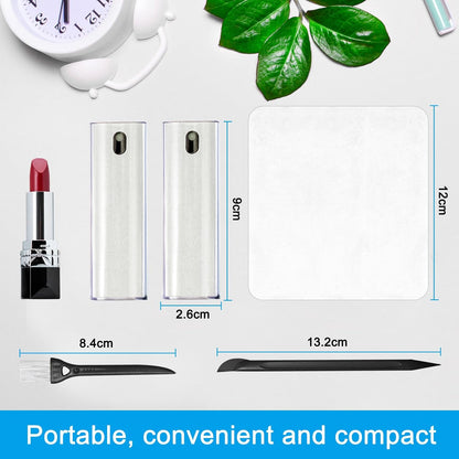 walrfid 2Pcs Car Screen Cleaner, Laptop Screen Cleaner Spray and Wipe, Electronic Computer Cleaning Kit for iPad, iPhone, Cellphone, Monitor, MacBook Pro, Car Display, Tablet, TV Flat Screens, Cream