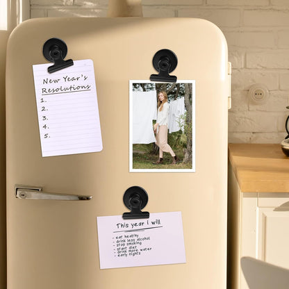 FINDMAG 48 Pack Magnetic Clips for Photo Display, Picture Hanging, Heavy Duty Scratch-Free Magnet Clips for Refrigerator, Metal Fridge Magnets for Whiteboard, Kitchen, Office, School Use.