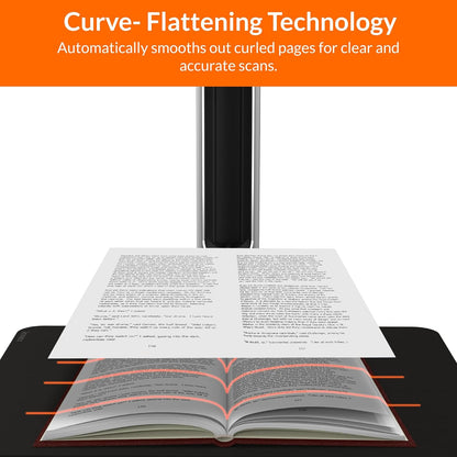 Innex DS200 Professional USB Book Scanner, 26MP, A3 Document scan, 120+ Language OCR, Auto-Flatten & Deskew, Finger Removal, Built-in Mic and LED lamp, Hand Button & Foot Pedal, for Windows/MacOS