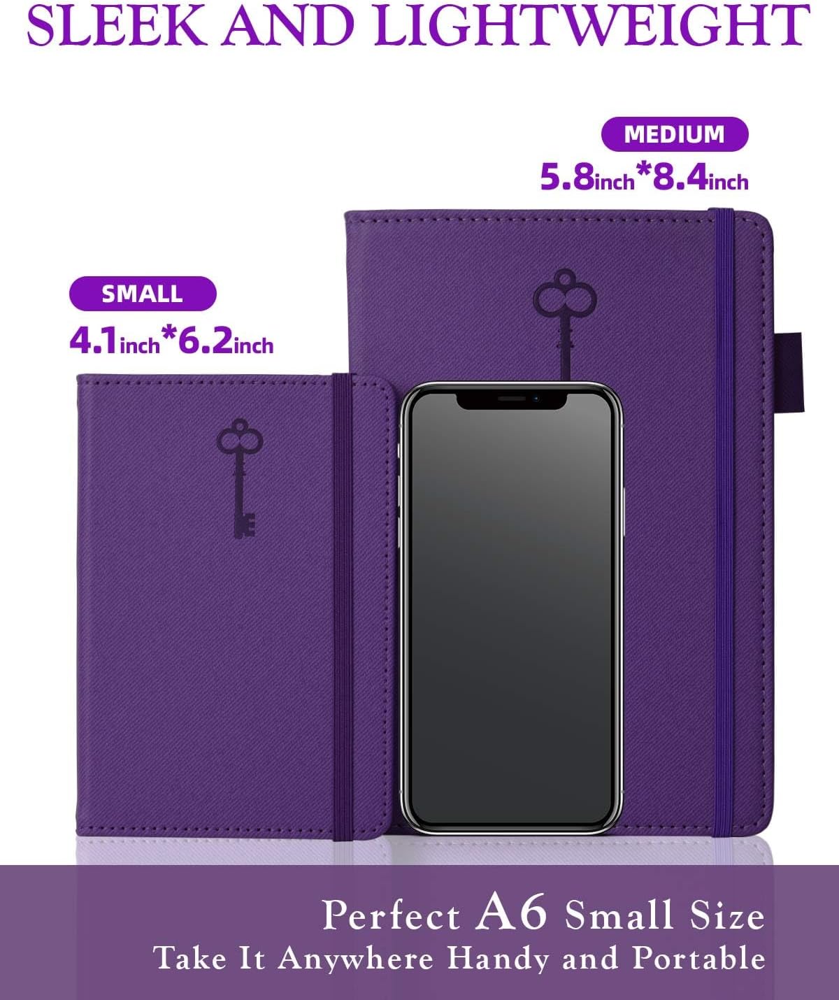 Password Keeper Book with Colorful Alphabetical Tabs, Hardcover Password Log-book for Internet Password and Website Address, 5.8"×8.4" Password Notebook for Home Office (Royal Purple, Medium (5.8 x 8.4 Inch))