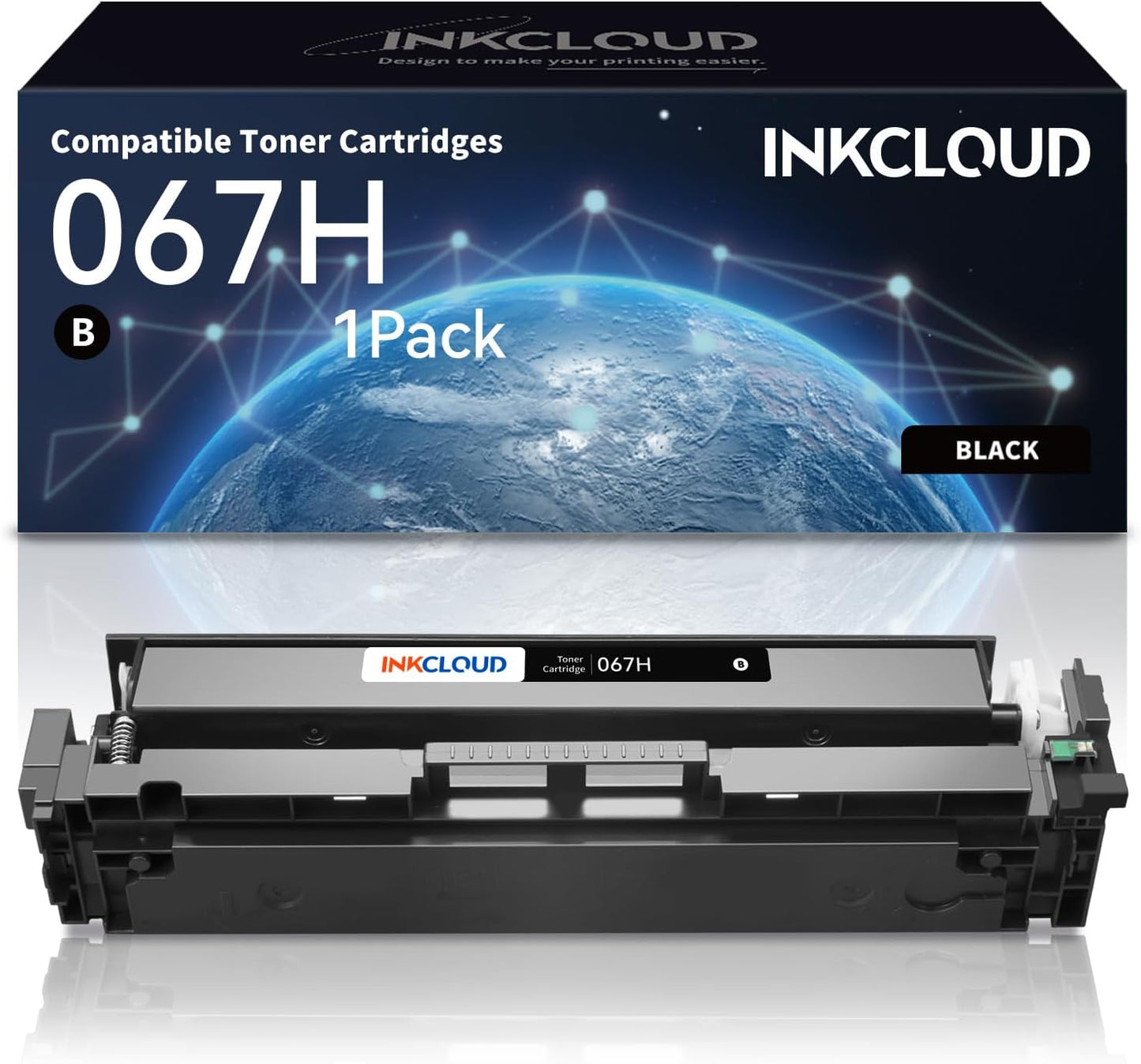 067H 067 Black Toner Cartridge 1-Pack with Chip Compatible Canon 067H CRG-067H Toner Work with Canon imageCLASS MF656Cdw MF653Cdw MF654Cdw LBP632Cdw LBP633Cdw Printer, CRG067H Ink, Black