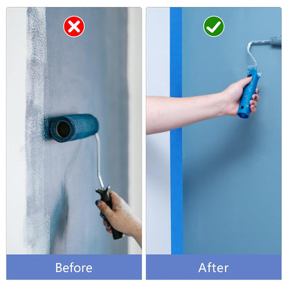 2 Roll Painters Tape 1.89In × 55Yard Blue Painters Tape Bulk Multi-Surface Blue Masking Tape for Wall Painting Edge Treatment DIY Crafts