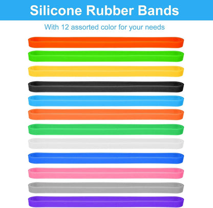Coopay 120 Pieces Silicone Rubber Bands Colorful Elastic Wrapping Bands for Books, Art, Exercise, Crab Traps, Cooking, Wrapping, Heat, Cold, UV, Chemical Resistant (5.5 inch)