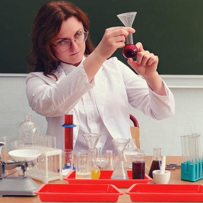 Craft Tray,24 Pack Art Trays for Kids Plastic Activity Trays Stackable Craft Trays,Shallow Craft Storage Organizer, DIY Project & Painting Tray,Art Supplies,9.45 x 7.1 x 0.98 Inch (Red)