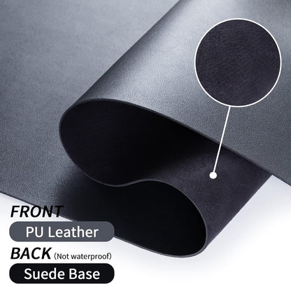 Bloss Black Leather Desk Pad, Large Mouse Pad 35.4×17 Inches, Waterproof Office Desk Mat, Non-Slip Desk Pad Protector, Leather Desk Blotter for Home Office Essentials