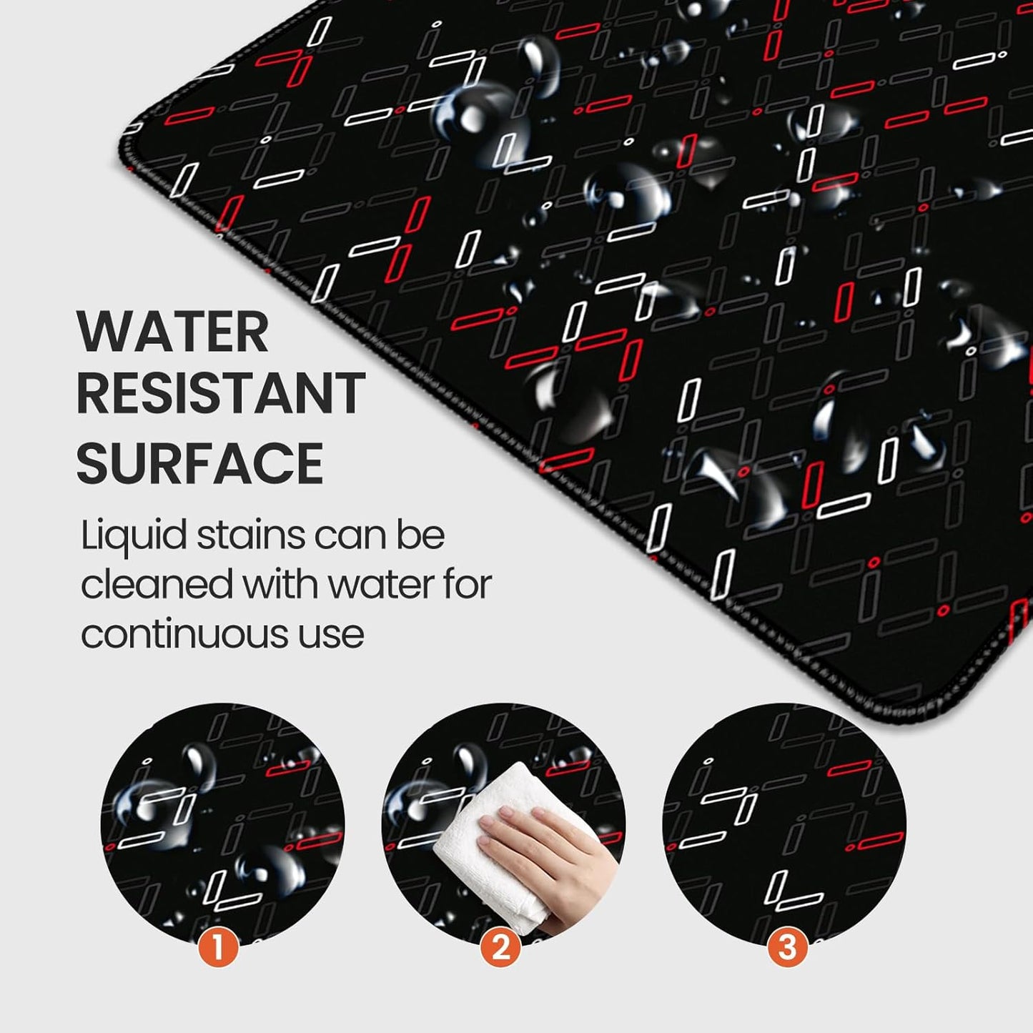 35.4 x 15.7 inches, Large Desktop Mouse pad, Keyboard and Mouse Pads for Work and Home Computers, and Large Laptop Mouse mat，Red and White Checkered