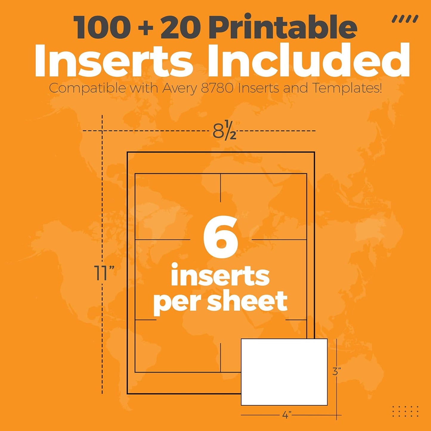 100 Pack of 4x3 Magnetic Name Badge Holders (White Printable Inserts Included) Customizable Magnetic Name Tags for Office, Conventions, School, and Events - Durable and Clear Plastic Name Tag Holder