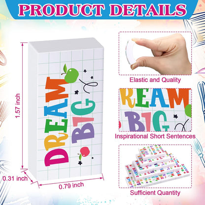 100 Pcs Inspirational Pencil Erasers Bulk for Kids Fun Motivational Eraser School Supplies Back to School Office Supplies for Classroom Office Teacher Artists (Lovely)