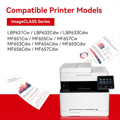 MYTONER 067 067H Toner Cartridge Set Compatible Replacement for Canon 067 067H Toner for Color imageCLASS LBP632Cdw MF656Cdw MF654Cdw MF653Cdw LBP633Cdw Printer 4 Pack 067 High Yield Ink