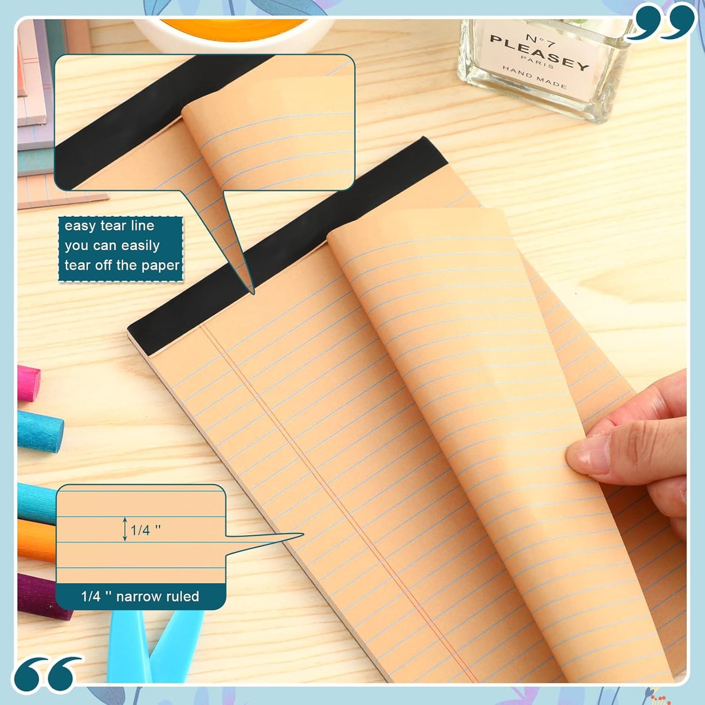 Fuutreo 24 Pcs 5" x 8" Legal Pad Writing Notepads 50 Sheets Small Legal Pad Narrow Ruled Multiple Color Lined Paper for School College Office Supplies Work (Vintage Colors)