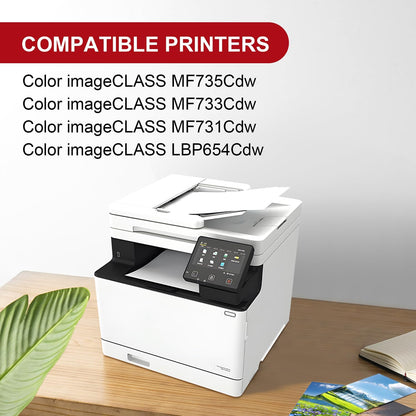 046H Black Toner Cartridge Compatible with Canon 046H 046 Toner Cartridge Set, Works with Color ImageCLASS MF733Cdw MF731Cdw MF735Cdw LBP654Cdw Laser Printers (2 Pack, Black)