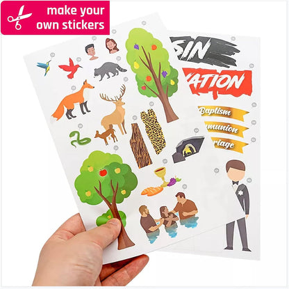 Printable White Sticker Labels, 500 Sheets 8.5" x 11" Full Sheet Label Stickers Paper for Laser & Inkjet Printer - Matte, 500 Labels