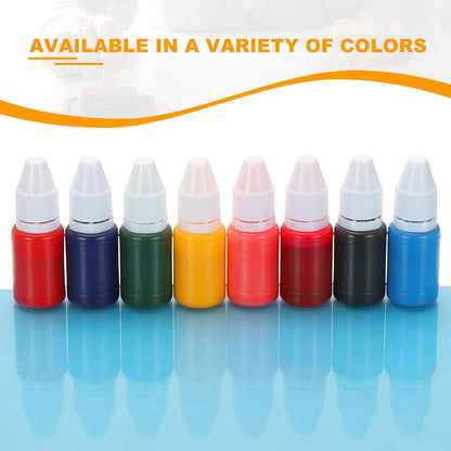 PATIKIL 0.33oz Refill Ink for Stamps and Ink Pads, 12Pcs 10ml Stamp Pad Ink Refill for Office Stamp Self Inking Stamp Date Stamp Scrapbooking, Gold Yellow