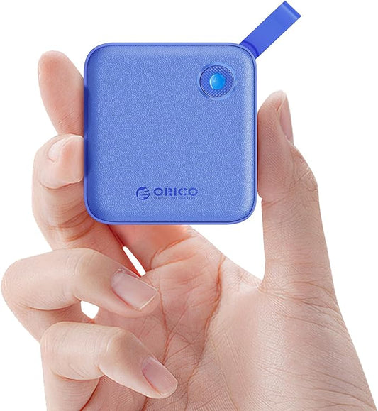 ORICO Portable SSD 2 TB with 2 in 1 USB C Cable, External Solid State Drives, Up to 460MB/s, Status Indicator, Reliable Storage for USB-C Smartphone, PC - B5PLUS(Blue)