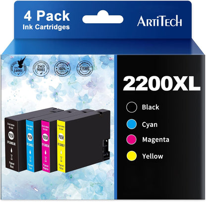 2200XL PGI-2200XL Compatible Ink Cartridges Replacement for Canon PGI-2200XL Work for Maxify MB5420 MB5120 MB5320 MB5020 iB4120 iB4020 Printers (Black, Magenta, Yellow and Cyan, 4-Pack)