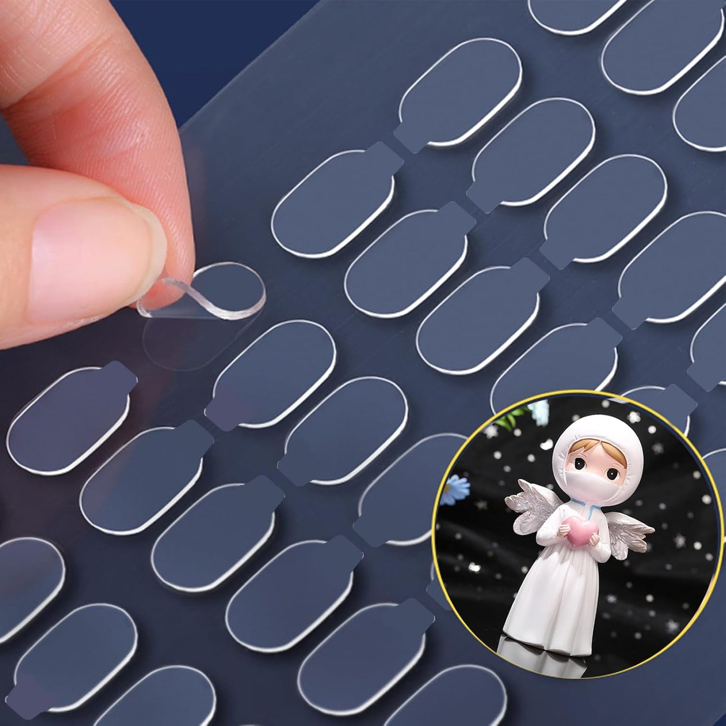 Adhesive Stick dots Two-Sided Sided Mounting Putty Stick Tack for Wall Hanging Crafts Balloons Festival Party Decorations,Clean Removable(0.31"*0.53"-800)