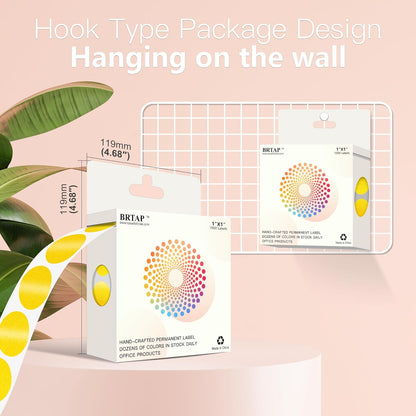 1 Inch Round Color Coding Labels, 1000 PCS Per Roll Gold Color Coded Dot Stickers, Round Color Dot Labels for Organizing, Filing, and Storage