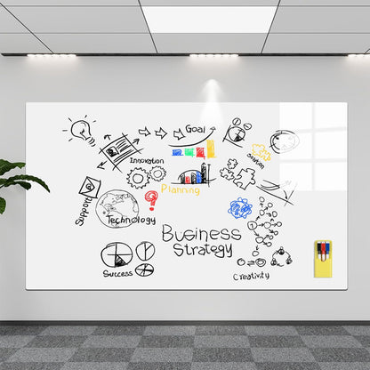 Magnetic Whiteboard Contact Paper 24" x 48" Peel and Stick Dry Erase White Board for Wall Self-Adhesive Decal Wallpaper Sticker for Office, Home, with Marker, Eraser and Magnet