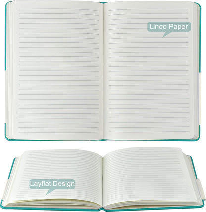 Coopay 24 Pack A5 Journal Notebooks Bulk, 160 Pages, 100GSM Thick Paper, 8.3 x 5.5 inch Hardcover Lined Leather Journals for Writing Office School Business,Bulk Notebook for Work Men Women (Green)