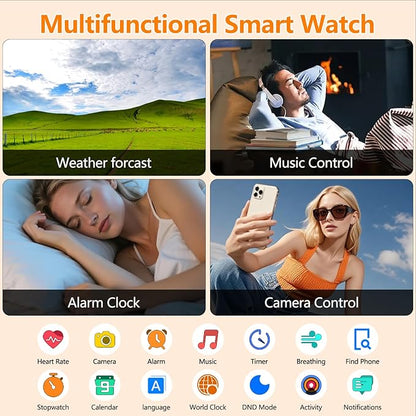 Smart Watch for Women Men with Text and Call, 2025 New AI Smartwatches with Heart Rate/SpO2/Sleep/Stress Monitor, 100+ Sports Modes, GPS Fitness Watches Compatible with iOS/Android (GPS, Pink)