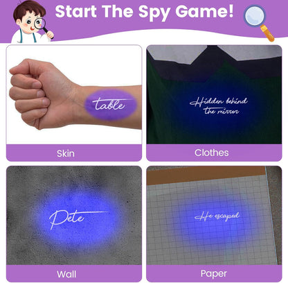 Invisible Ink Pens with UV Light, 36 Pcs Spy Pens for Kids, Party Favors Toy for Girls Boys, Classroom Prizes Magic Markers for Students, Writing Secret Messages for Birthday Halloween Christmas Party
