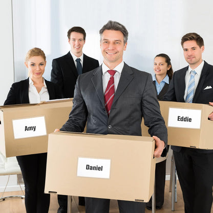 100 Self-adhesive Index Card Pockets Label Pockets sleeves with Top Open for Business Cards, Clear Plastic Sticky Labels Holders for Storage Bins Library Cards, Organizing Totes Shelves(3.54 x 5.24'')