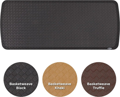 GelPro Elite Premier Gel & Foam Anti-Fatigue Kitchen Floor Comfort Mat, 20" x 48", Basketweave Black