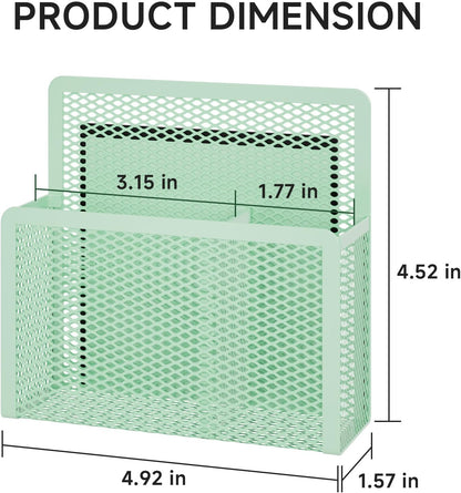 Magnetic Dry Erase Marker Holder, Mesh Pen Holder for Whiteboard，Magnet Pencil Organizer Storage for Refrigerator Locker Accessories Organizer for Home, School and Office(Green)