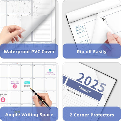 Ospelelf Desk Calendar 2025-2026 Large 22'' x 17'' Calendar 2025 Monthly Desktop Calendar, 18 Month Calendar, Use Jan 2025 - June 2026