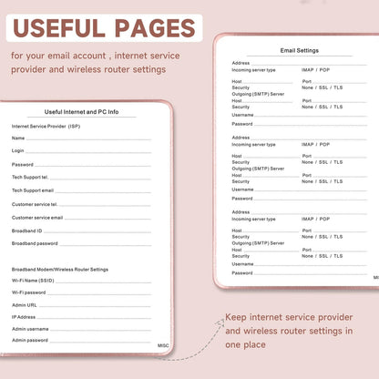 Password Book with Alphabetical Tabs – Hardcover Internet Address & Password Organizer – Password Keeper Notebook for Computer & Website – 7 x 10" Log-in Password Journal w/Thick Paper (Rose Gold)