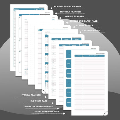 Weekly Monthly 2026 Planner (Jan.26-Dec.26),6.5"x3.75",12 Months Agenda Plan with Month Tabs & Pocket,Expenses/Note Pages, Appointment Book Calendar with Hardcover Vegan Leather Cover,Black