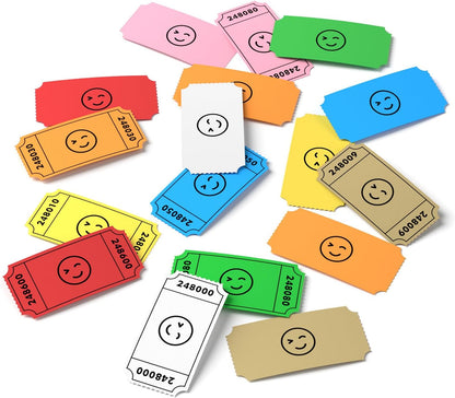 Methdic 1000 Smile Raffle Tickets Green, Single Roll, Ticket for Events, Entry, Class Reward, Fundraiser & Prizes
