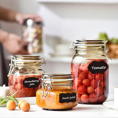 120 Pcs Chalkboard Labels for Storage Bins, Waterproof, Reusable Chalk Tag for Mason Jar, Party Decoration, Craft Rooms, 2 Liquid Chalk Markers