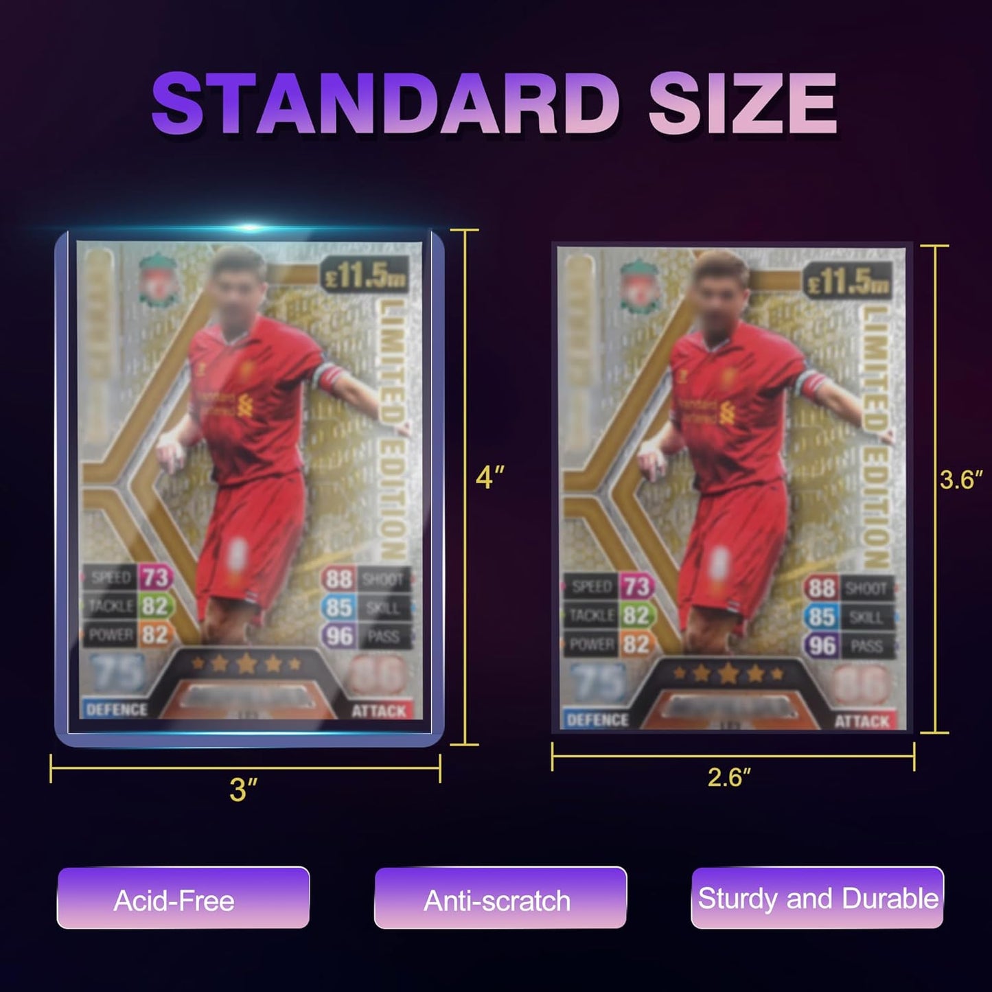 400 Packs Card Sleeves Top Loaders for Cards,3"X4" Baseball Card Protectors Toploaders,Hard Plastic Card Holder for Trading Sports Football Game Cards (200 Hard Sleeves+200 Penny Sleeves)