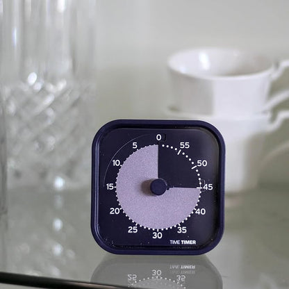 Time Timer MOD Home - Metallic Series - Individual Sized 60 Minute Visual Countdown Timer for ADHD, Adults, Students, and Pomodoro with Silent Operation (Metallic Indigo)