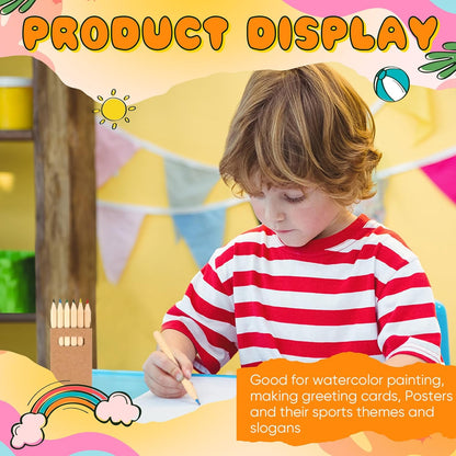 Faccito 10 Packs Mini Drawing Colored Pencils for Kids 3.5 Inch Portable Short Fat 6 Different color Pre Sharpened Pencils in Bulk for Children Painting Classroom School Supplies