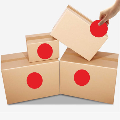 PARLAIM 3 Inch Round Permanent Adhesive Color Cod Dot Stickers,500 per Dispenser Box Roll dots Label Inventory Circle Stickers (Red)